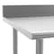 Flash Furniture Reese 430 Stainless Steel 18 Gauge 30-in x 72-in Table w/Adjustable Shelf and 4-in Backsplash NH-WT-3072-GG-B4-GG - alternate 2